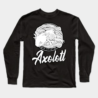 Axolotl - Trendy Line Art Salamander Long Sleeve T-Shirt